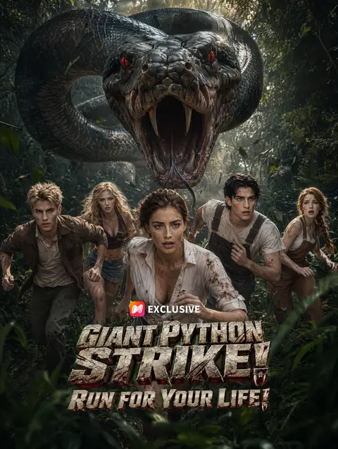 Giant Python Strike! Run for Your Life!