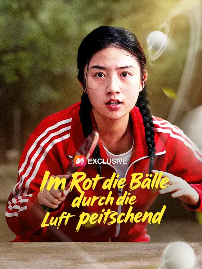 Im Rot die Bälle durch die Luft peitschend