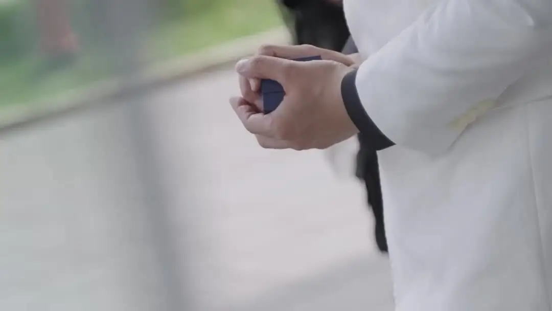 천안을 가진 배달원, 흰 정장과 빨간 장미가 만난 순간