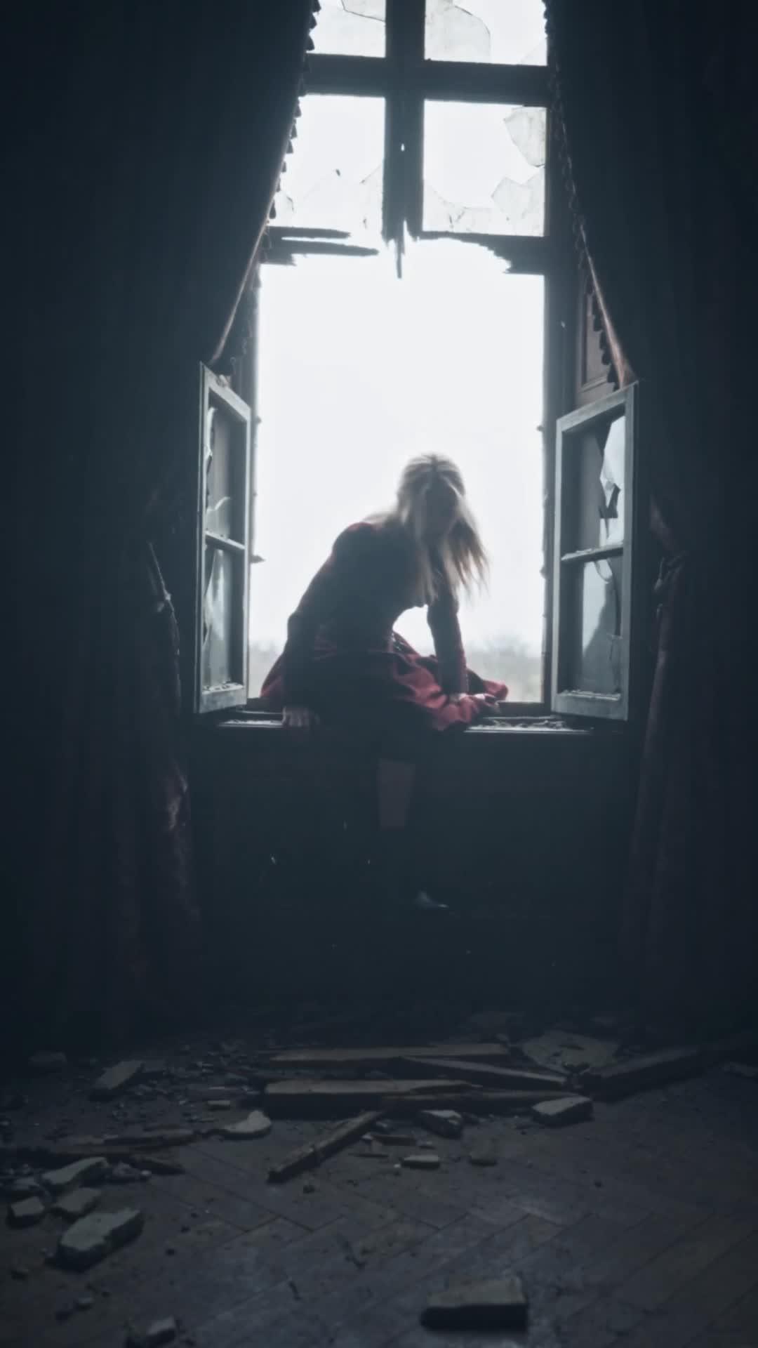 Crazy girl in horror games
